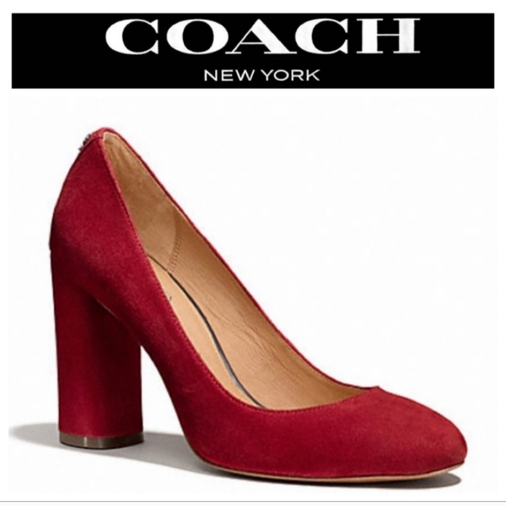 Coach Women's Red Suede Pumps